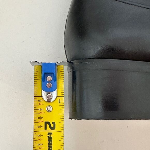 Etienne Aigner Chastity Leather Riding Boots Black Brown Size 7.5 - Picture 12 of 14